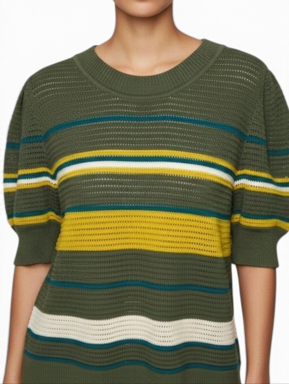 Investments Novelty Short Sleeve Crew Neck Sweater